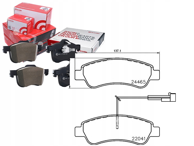 BREMBO КОМПЛЕКТ КОЛОДОК ТОРМОЗНЫХ 355021901db M