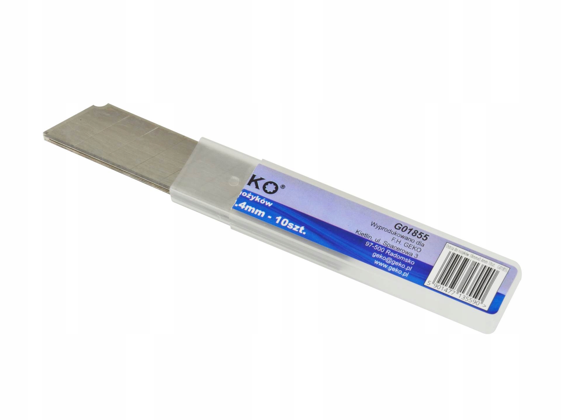 OSTRZE OSTRZA ŁAMANE 18MM x 0,4MM 10SZT GEKO