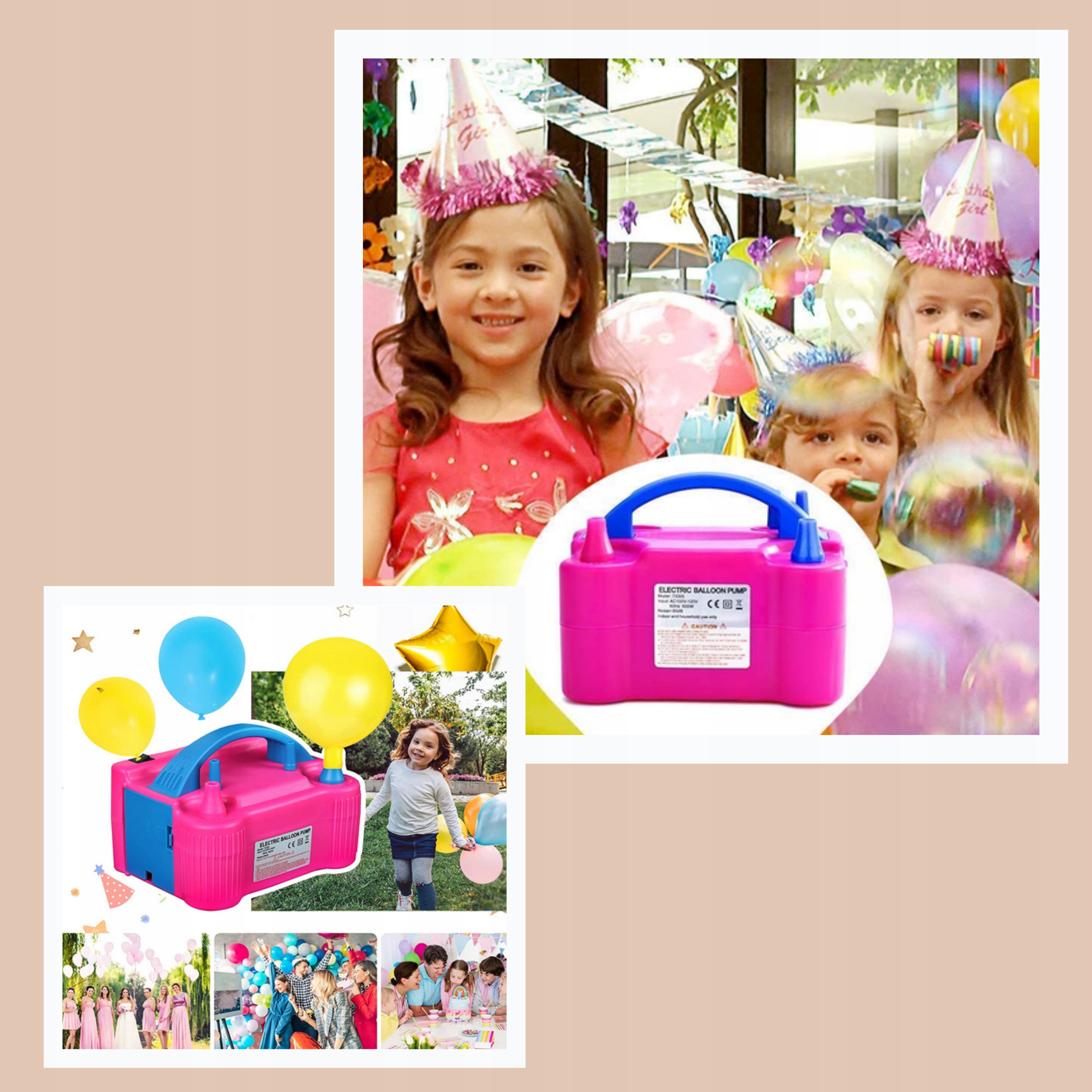 ELEKTRYCZNA POMPKA DO BALONÓW MOCNA + WIĄZADEŁKO EAN (GTIN) 6933409436627