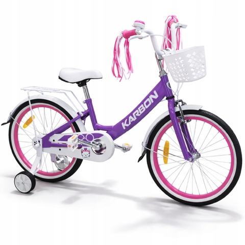 Rower Dziecięcy 20" Karbon Tiara dla dziewczynki fioletowy