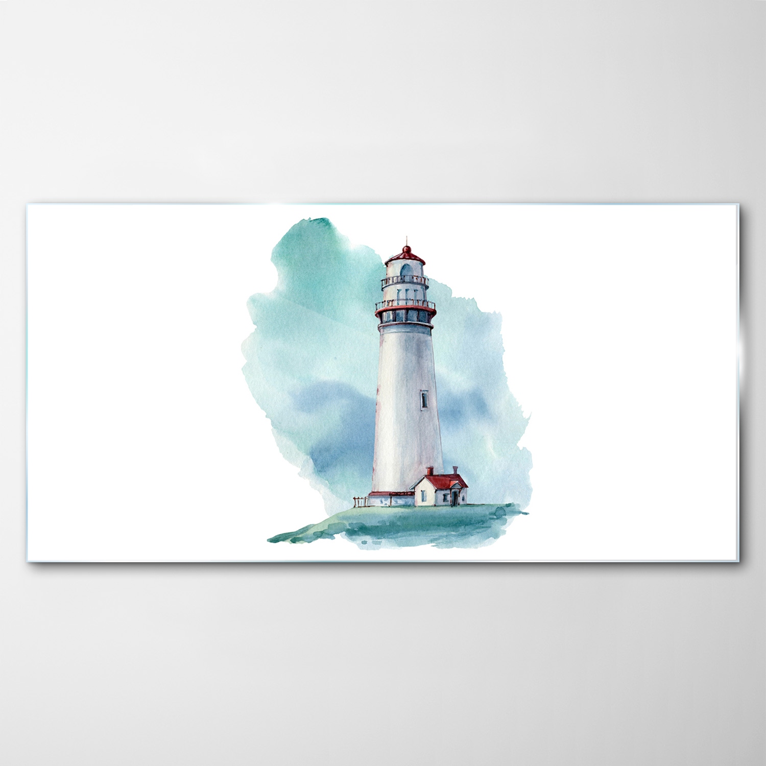 Sklenený obraz Deco Akvarely Maják 120x60