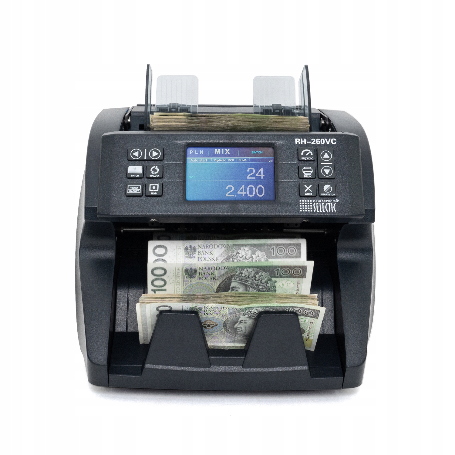 Wydajna liczarka wartościowo ilościowa do banknotów Rh 260VC 17 walut