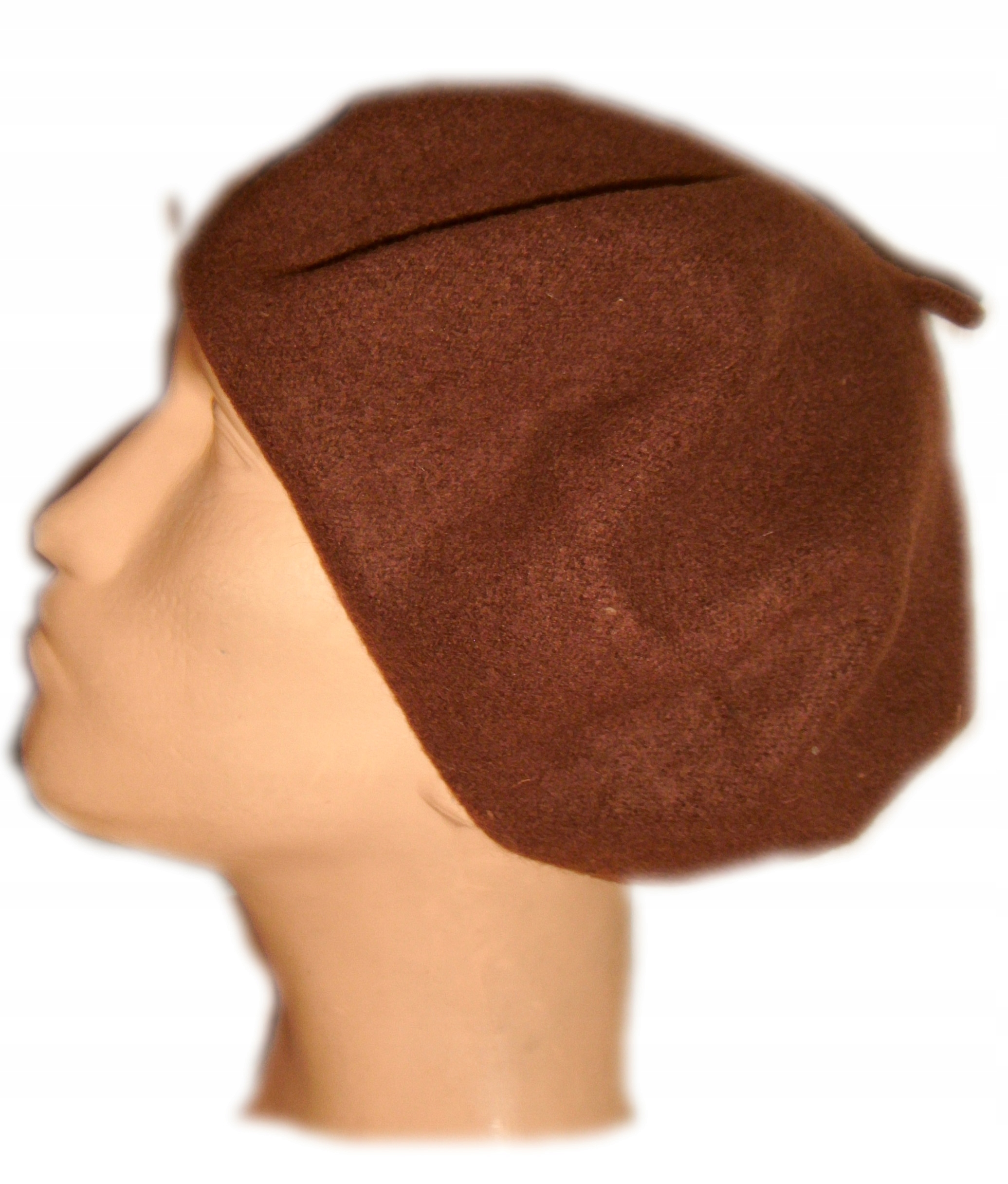 

Beret Damski Czapka C.brąz Wełna 90% rozm.56-58-60