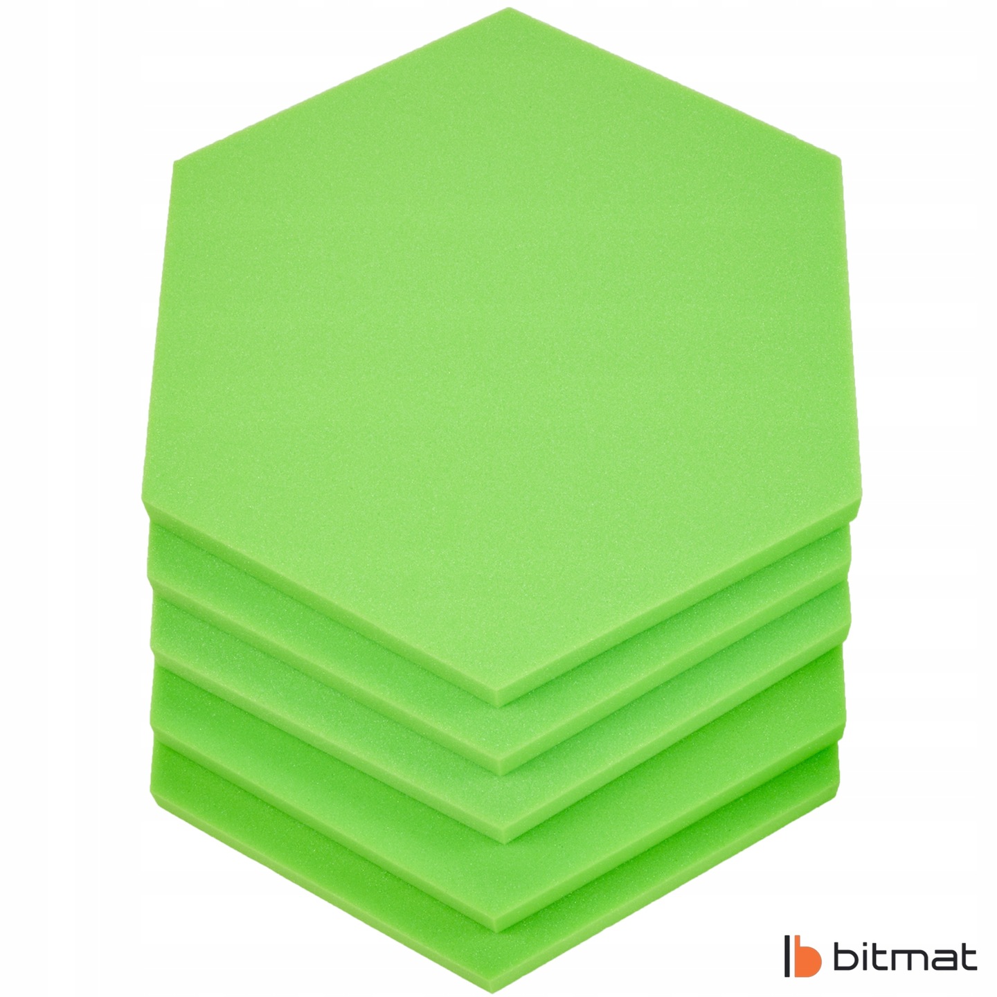 Pianka AKUSTYCZNA Panele akustyczne HEXAGON GREEN sześciokąt ścienny gładka Marka Bitmat