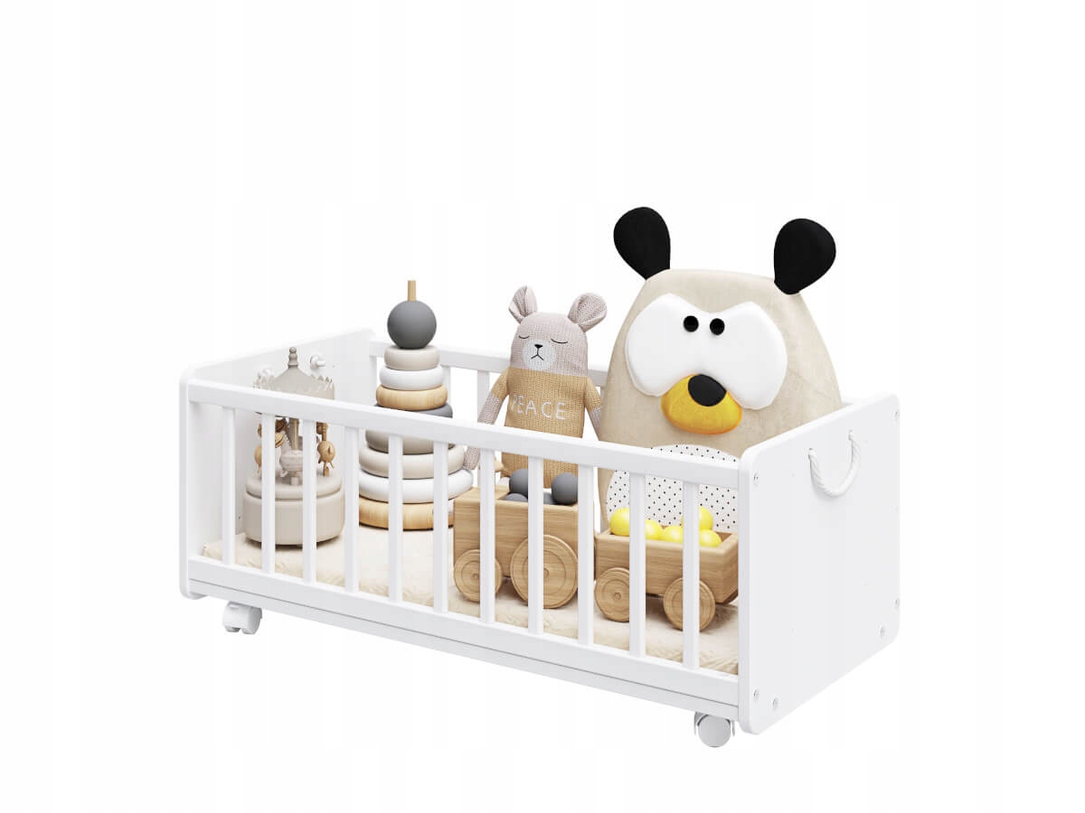 Łóżeczko dostawne 6w1 Leto 90x40 cm białe materac Typ łóżeczko drewniane