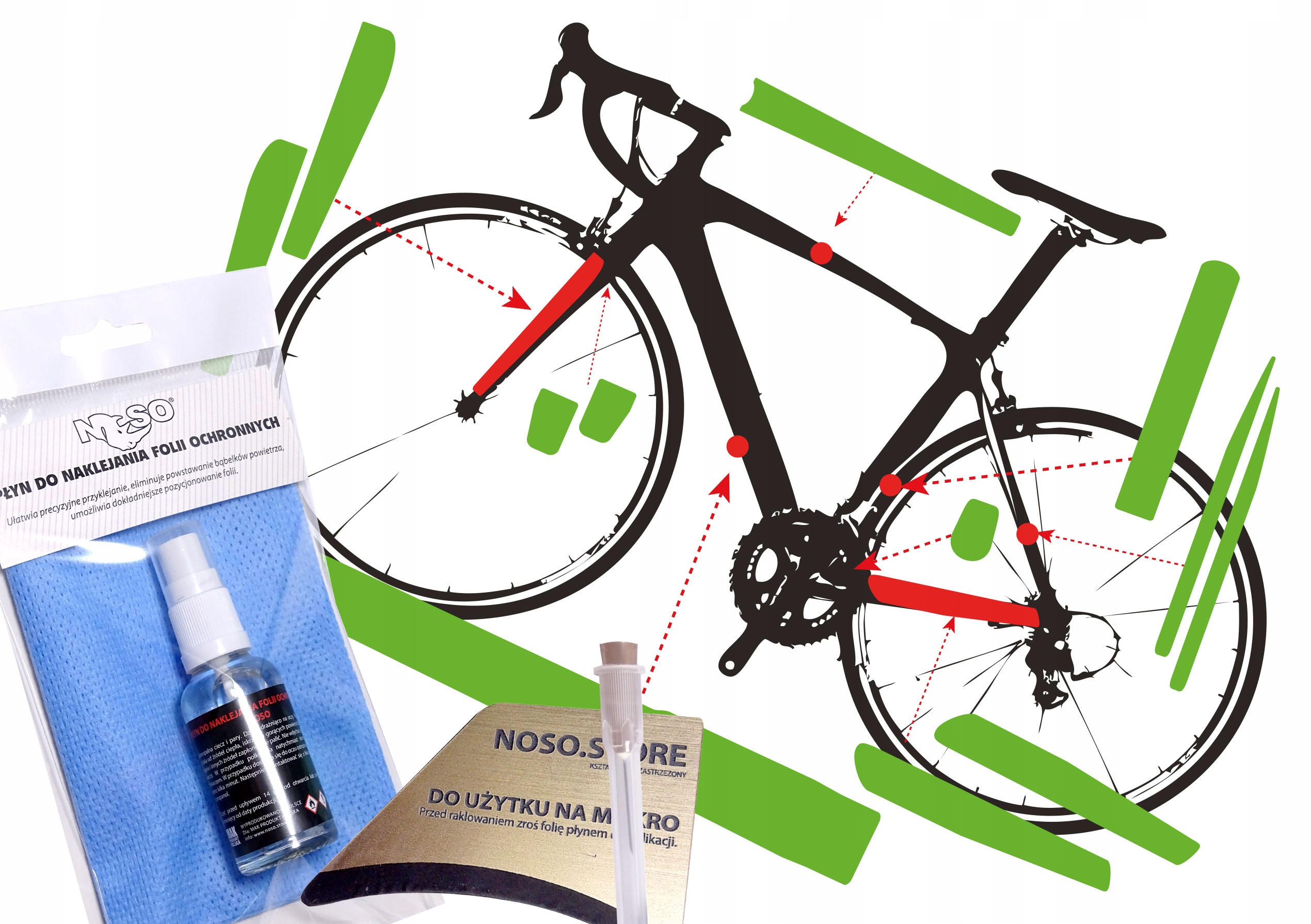 Folia ochronna na Gravel Kolarzówka zestaw XXL slim|mat 5 lat Strong