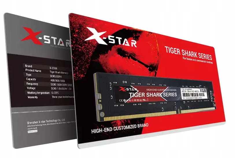 

Pamięć Ram X-Star Tiger Shark DDR3 8GB 1600Mhz