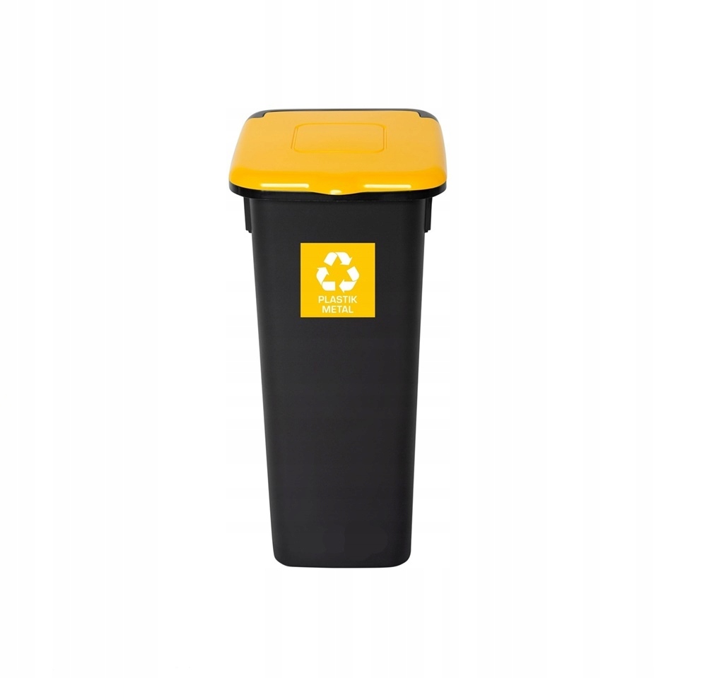 Kosz na Śmieci do Segregacji na Plastik Tworzywa Sztuczne Żółty Flap 73l
