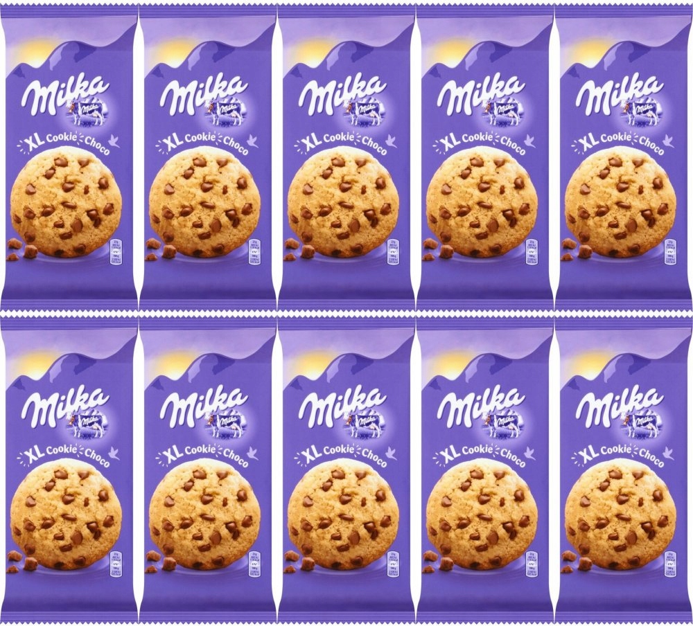 Milka XL Cookies Choco Ciastka z czekoladą 184 g x10