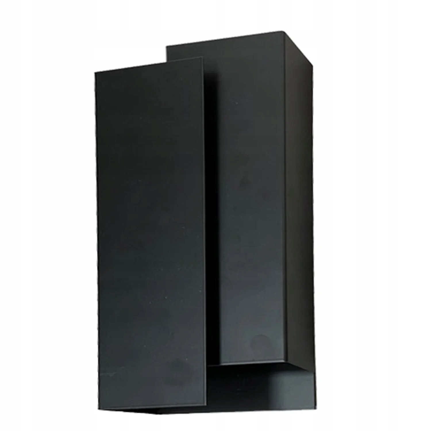 Moderné nástenné svietidlo čierna obdĺžniková horná časť do obývačky Luminex