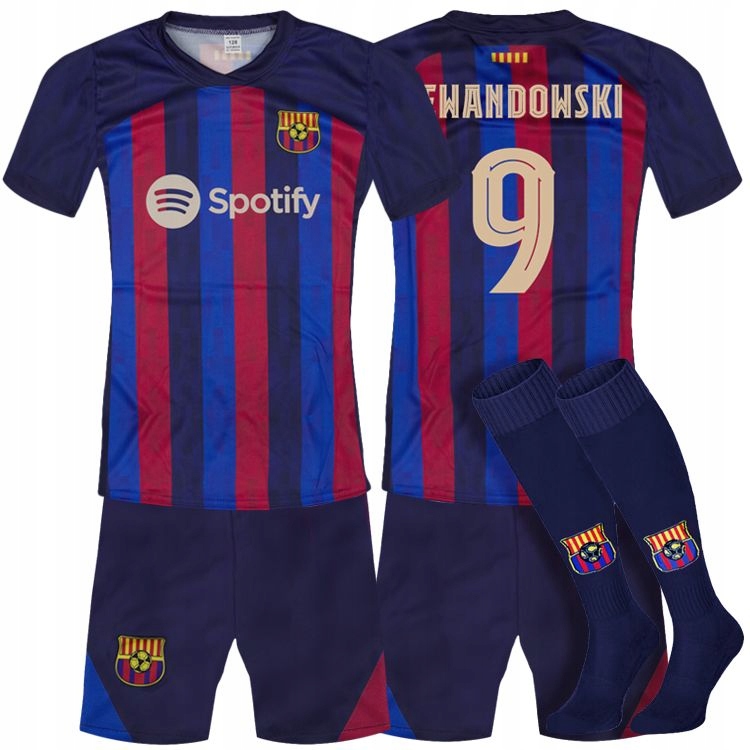 

Strój Piłkarski Lewandowski 9 Barcelona Getry 116