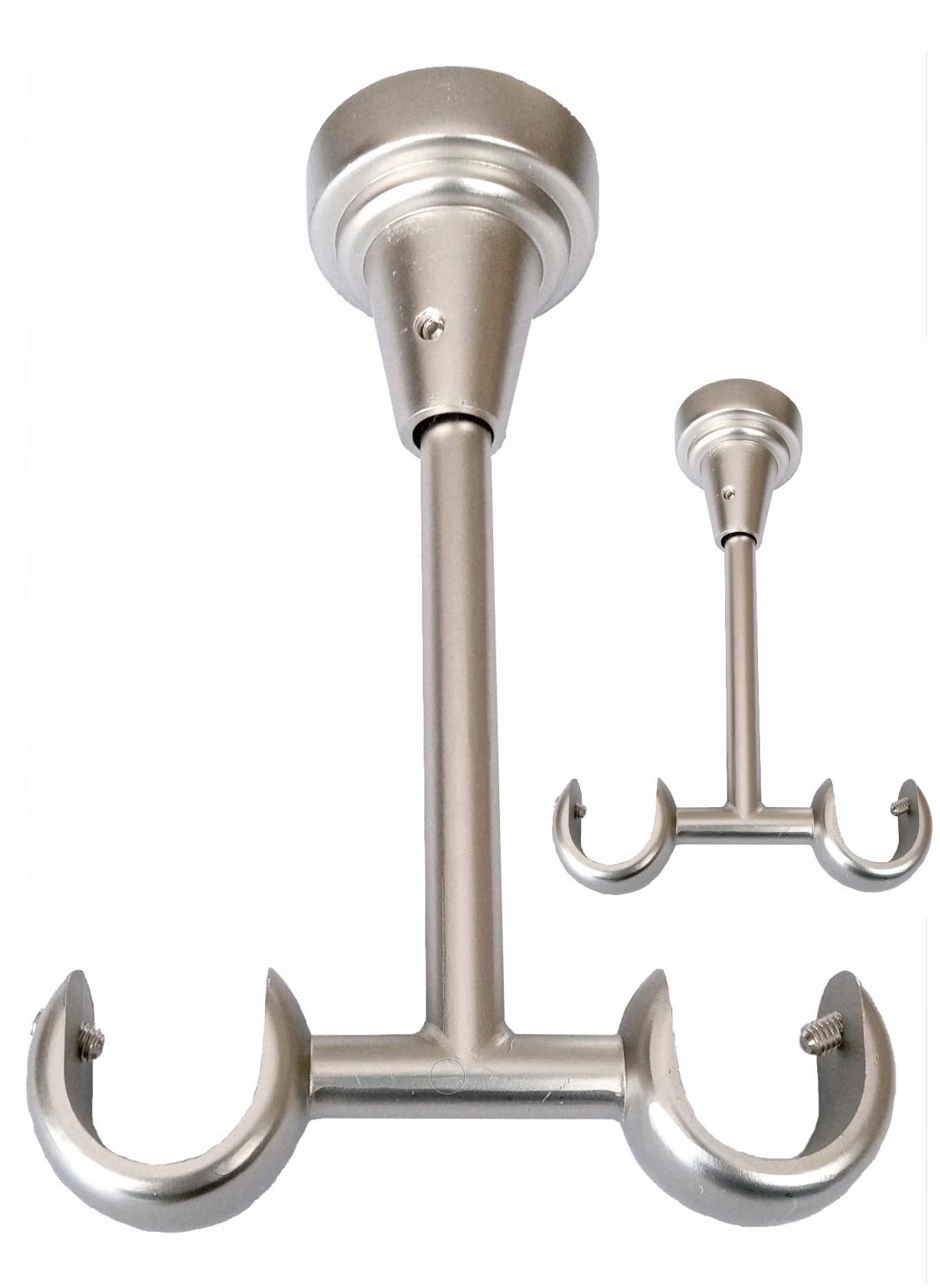 

Wspornik Podwójny Sufitowy Karnisza Fi19+19mm.