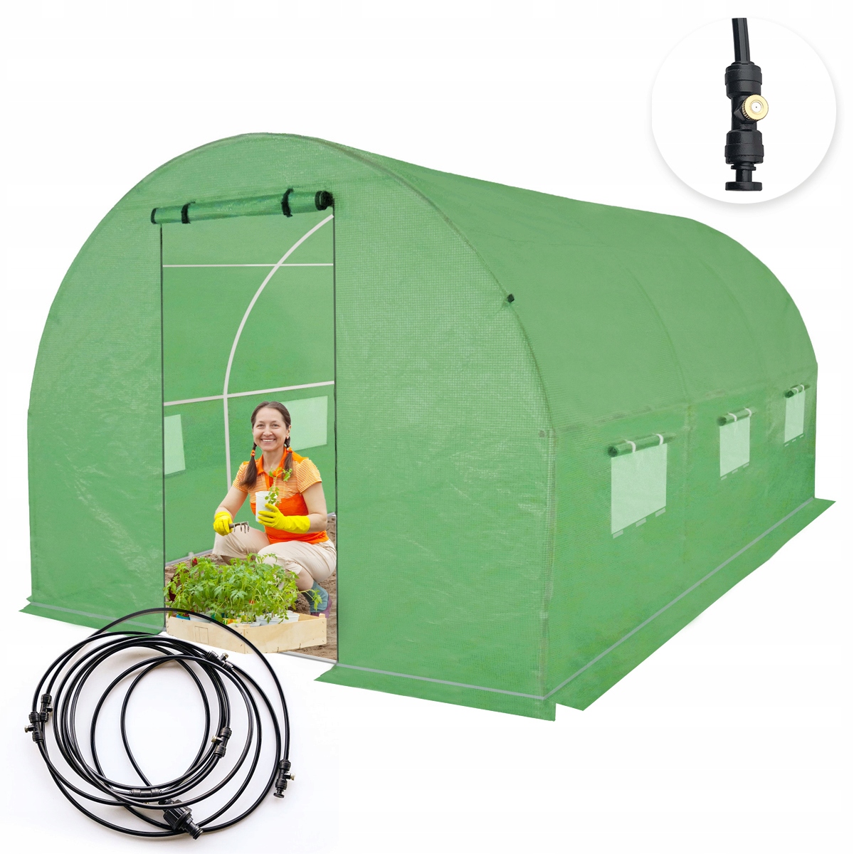 

Zestaw Tunel Foliowy 2,5x4m System Zraszający 6m