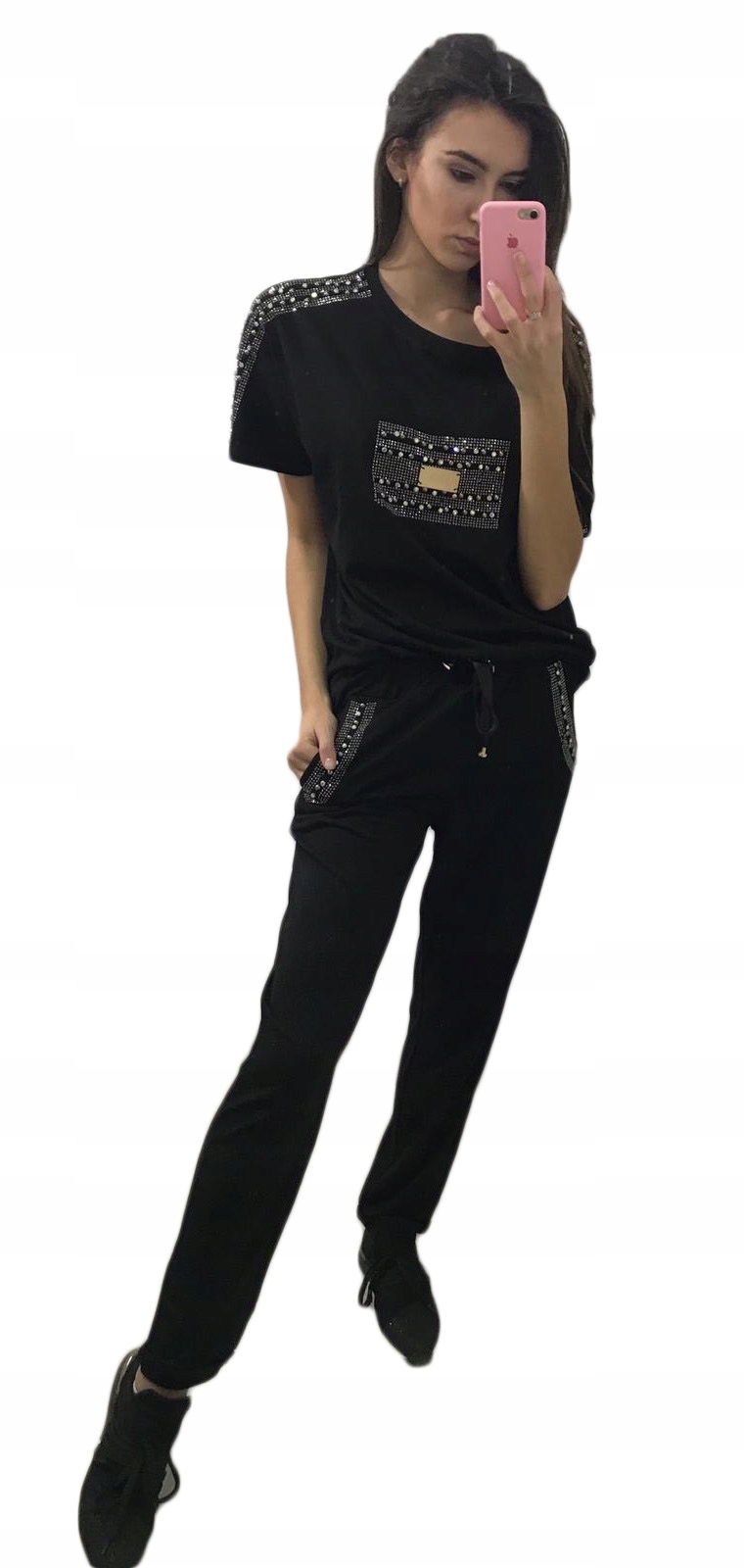 

Komplet Dresowy Benter - Bawełna - Czarny r.44