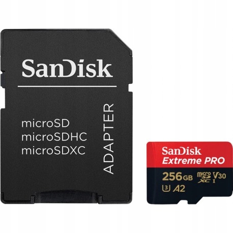 Sandisk 256 Gb micro Sd XC UHS3 Extreme Pro 170MBs