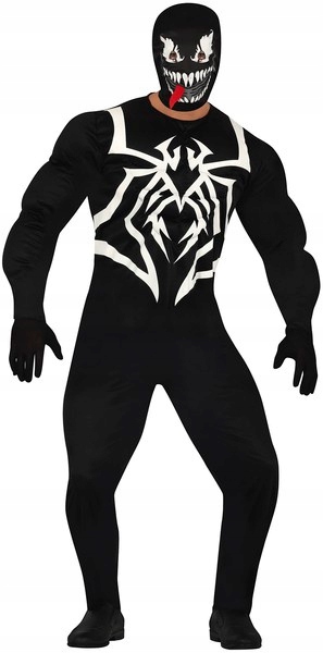 Kostým Pavouka Černobílý Hrdina Pavouk Převlek Halloween M
