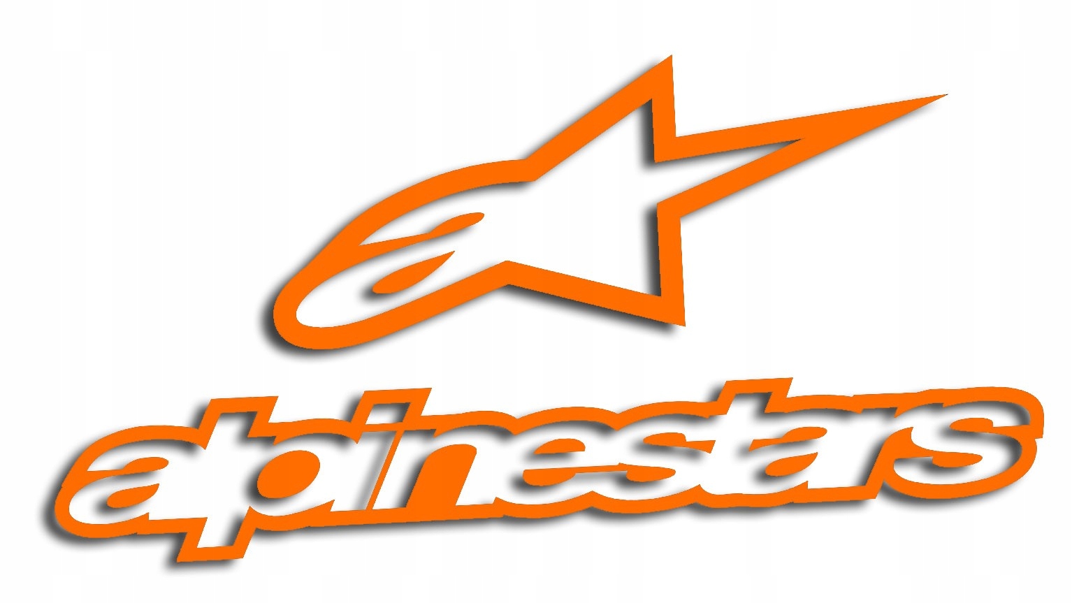 

Wycinana naklejka Alpinestars pomarańczowa