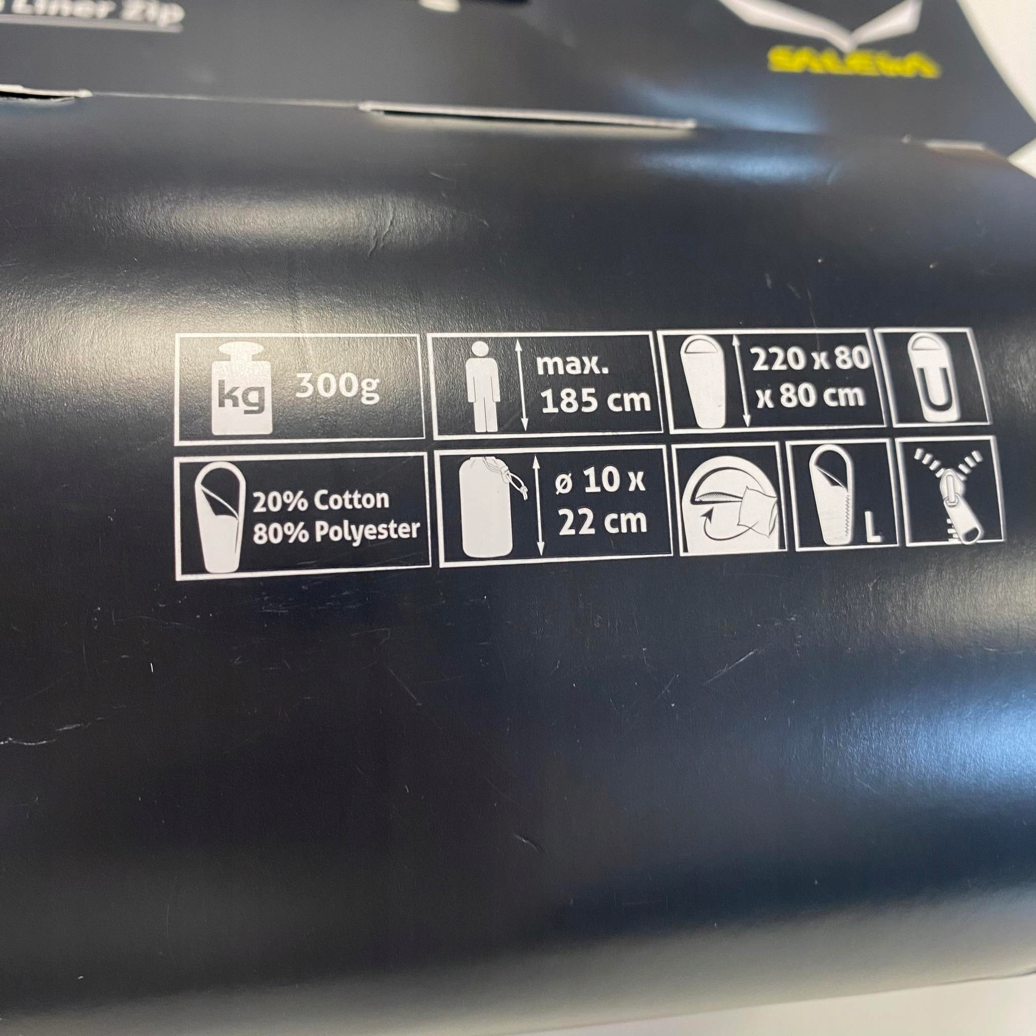 WKŁADKA DO ŚPIWORA SALEWA COTTON LINER ZIP 220x80x80cm 33E177 Model LINER ZIP