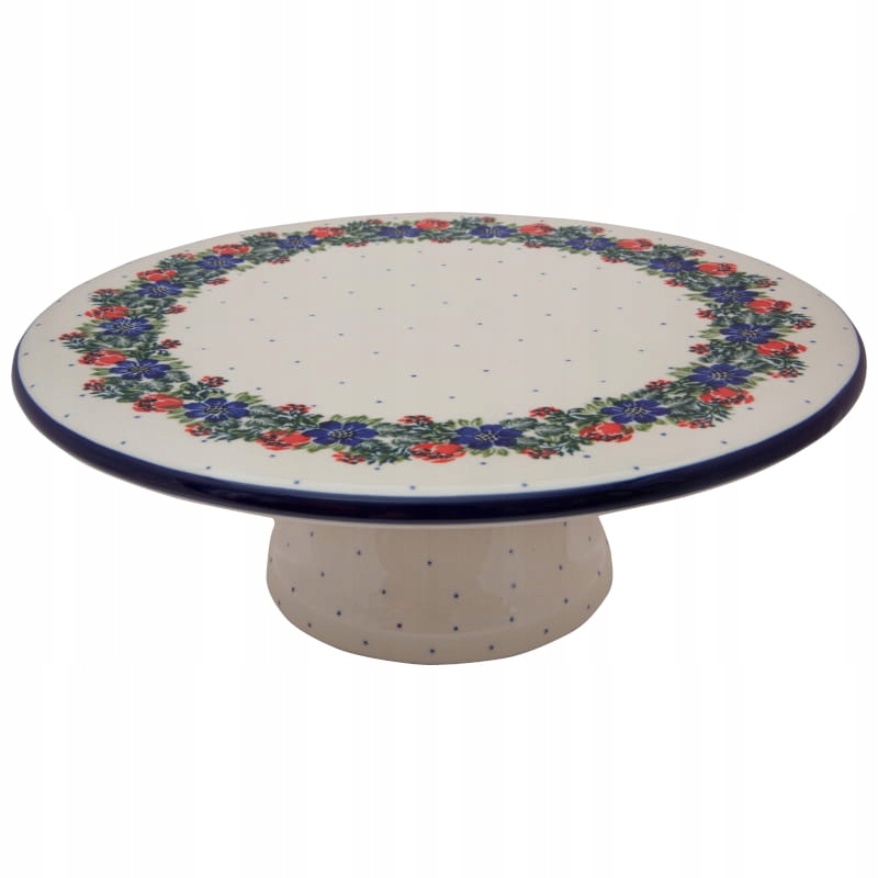 Patera Forma Na Tortu na pätke 28 cm Umelecká keramika Bolesławiec dek 1535