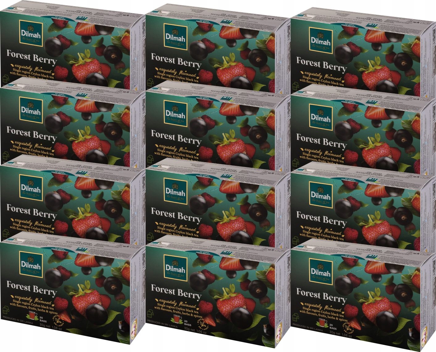 (x12) Dilmah Czarna Herbata z Aromatem Owoców Leśnych 20tb