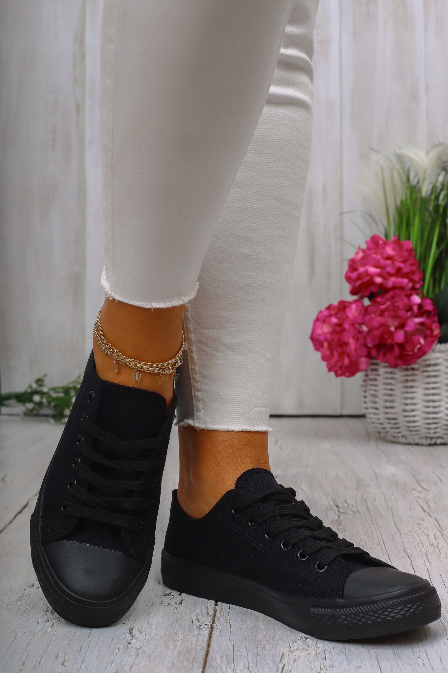 TRAMPKI DAMSKIE CZRNE BUTY SPORTOWE TENISÓWKI LEKKIE Rozmiar 37