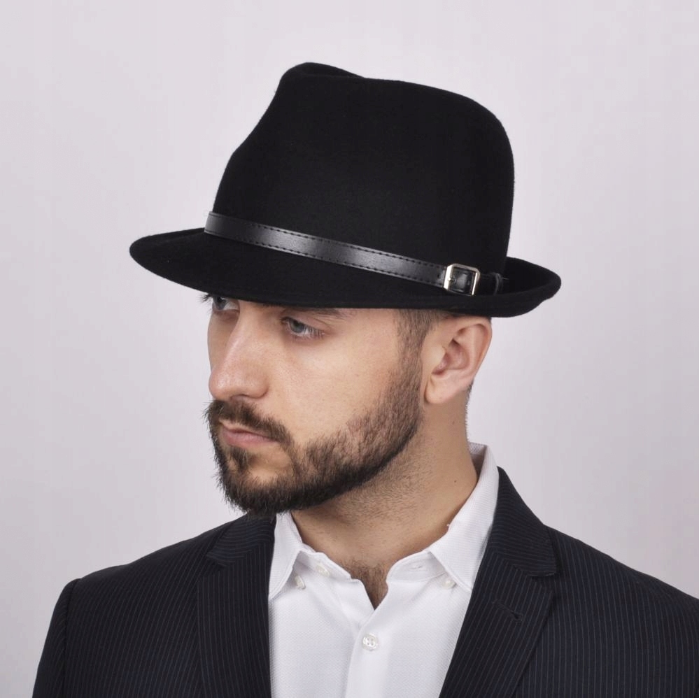 

Kapelusz męski fedora Richard 100% wełna rozm 56