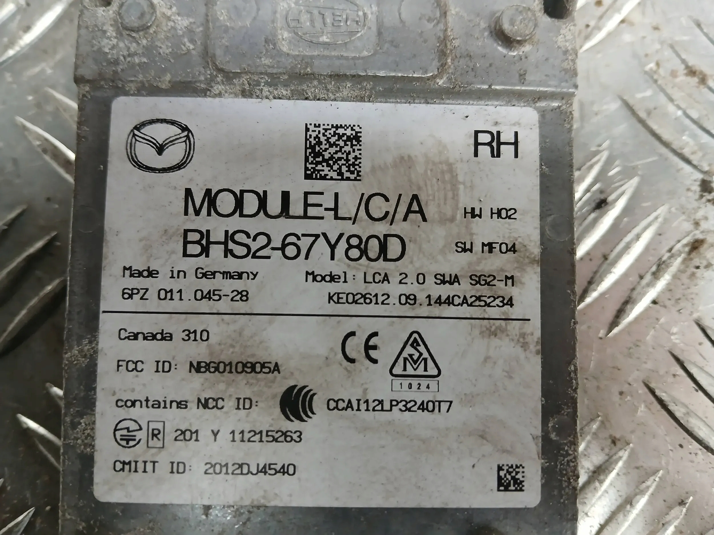 MAZDA 3 III module MARTWEGO POLA right BHS267Y90D 2015R