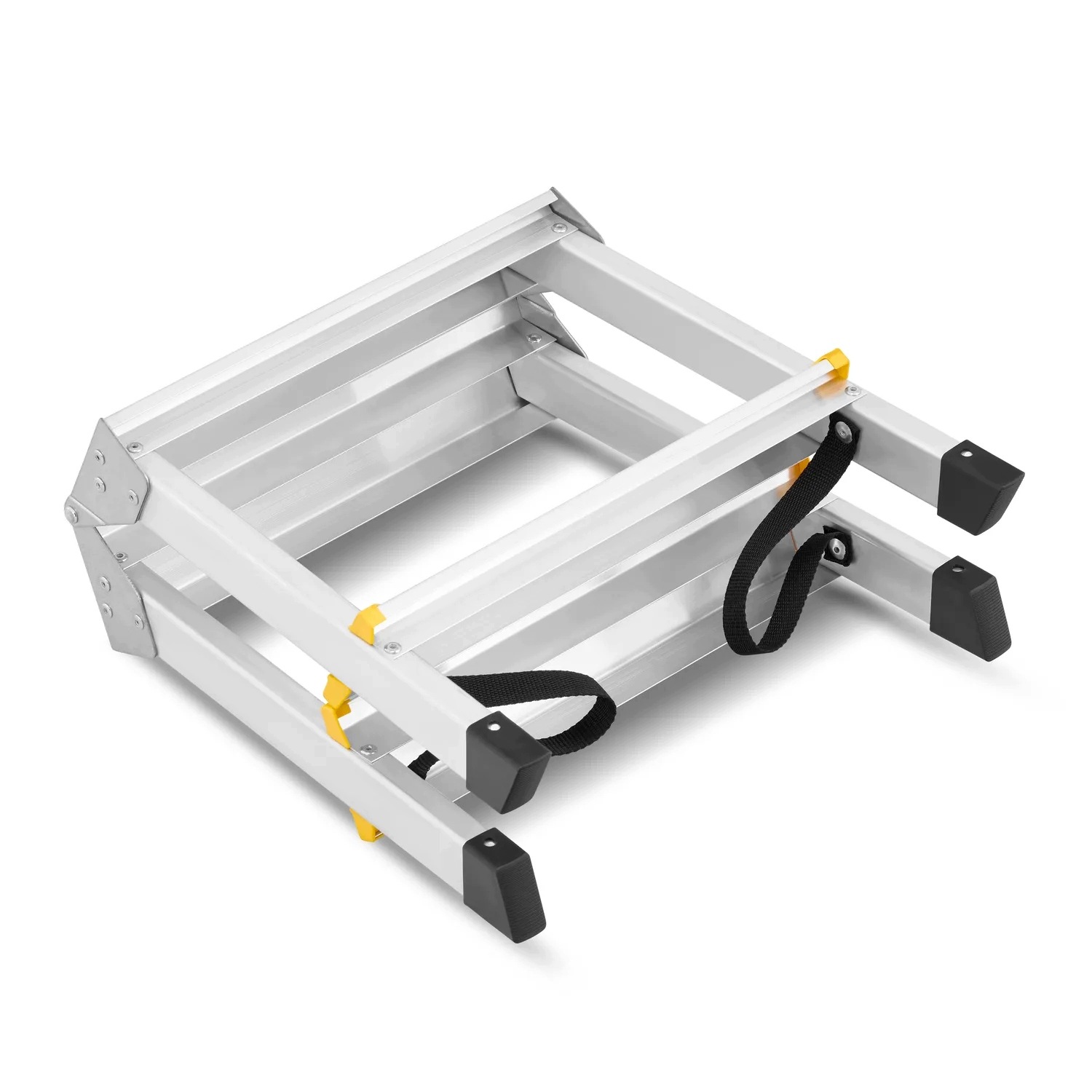Drabina aluminiowa domowa dwustronna składana HIGHER 2x2 stopnie taboret podnóżek schodek — 19