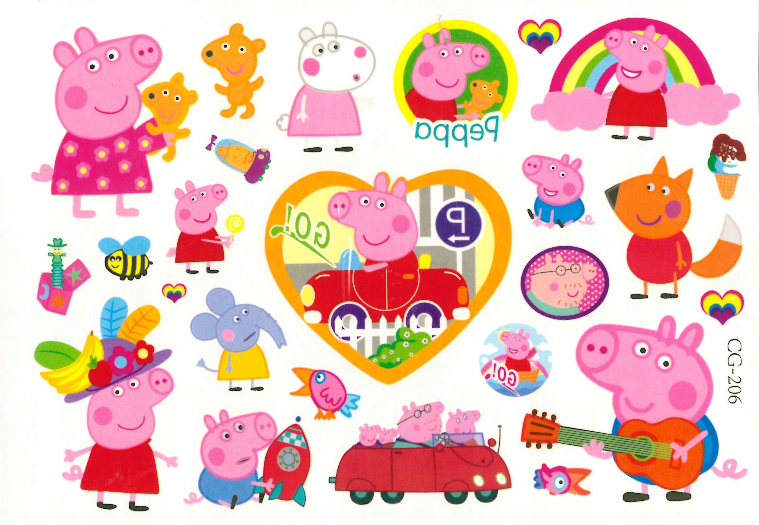 Tatuaże zmywalne dla dzieci ŚWINKA PEPPA CG206
