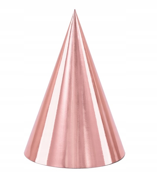 

Czapeczki urodzinowe różowe rose gold 6szt
