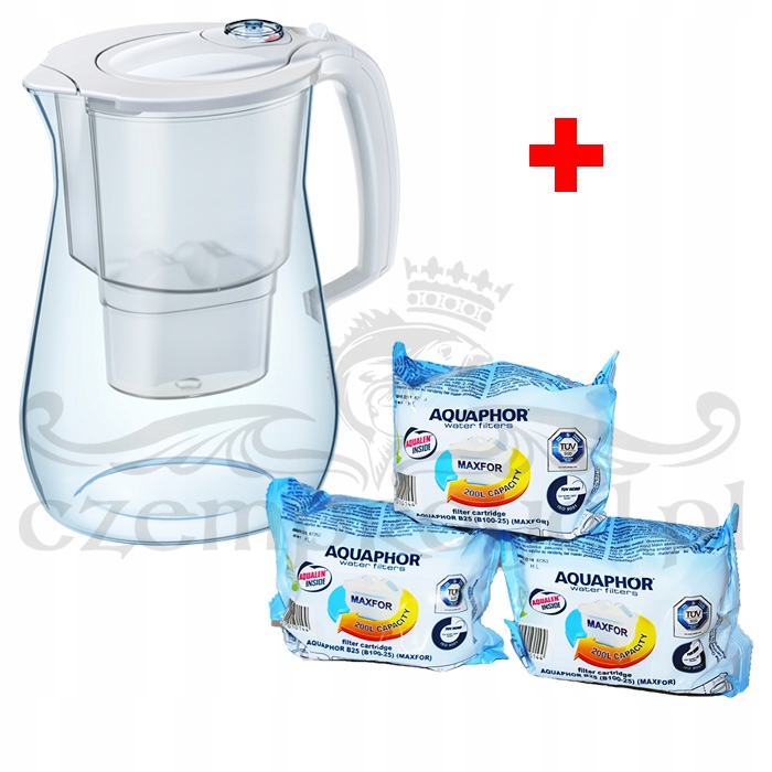 

Dzbanek filtrujący Aquaphor Onyx Biały +3x B100-25