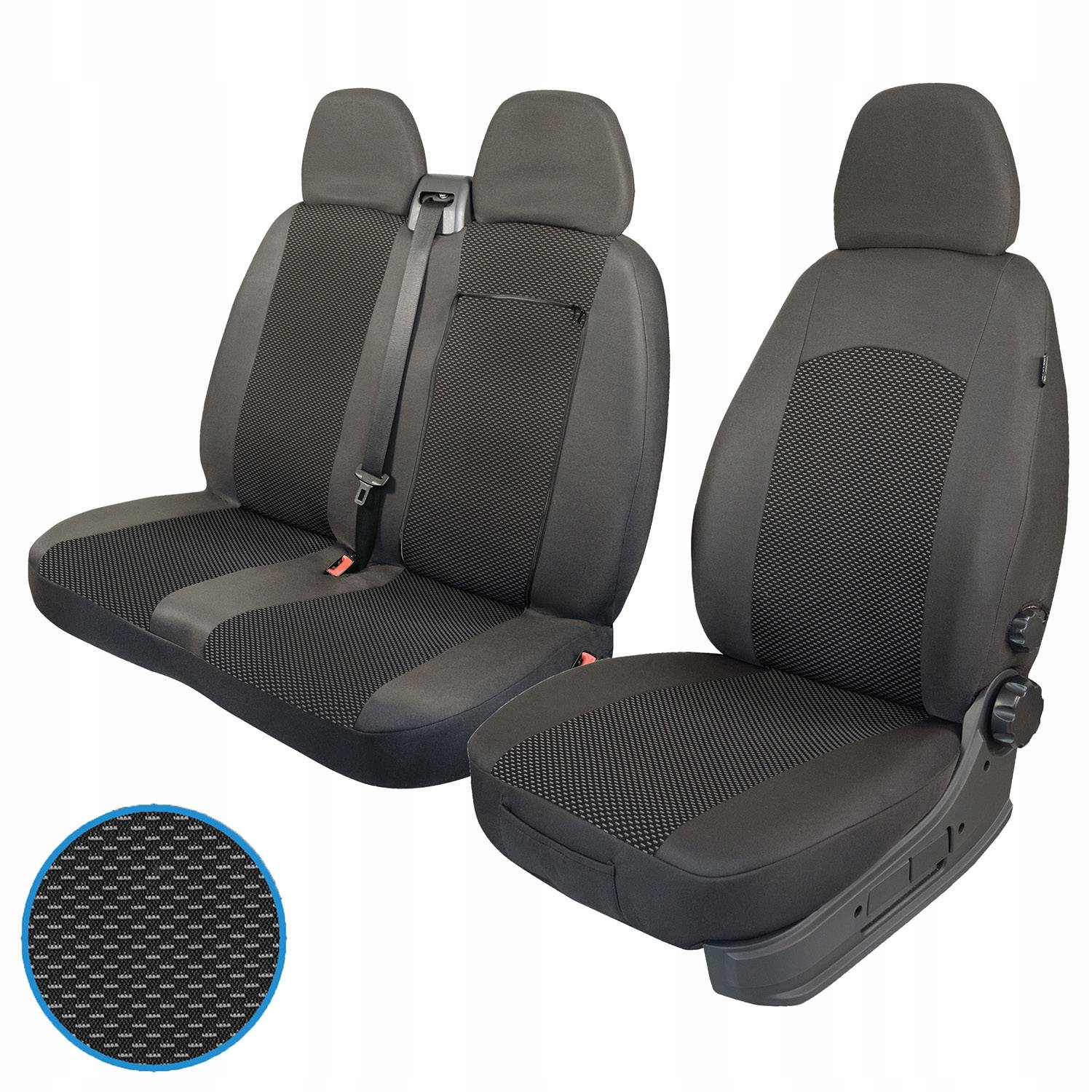 POKROWCE NA SIEDZENIA FOTELE 2+1 IVECO DAILY VII FL 2022-