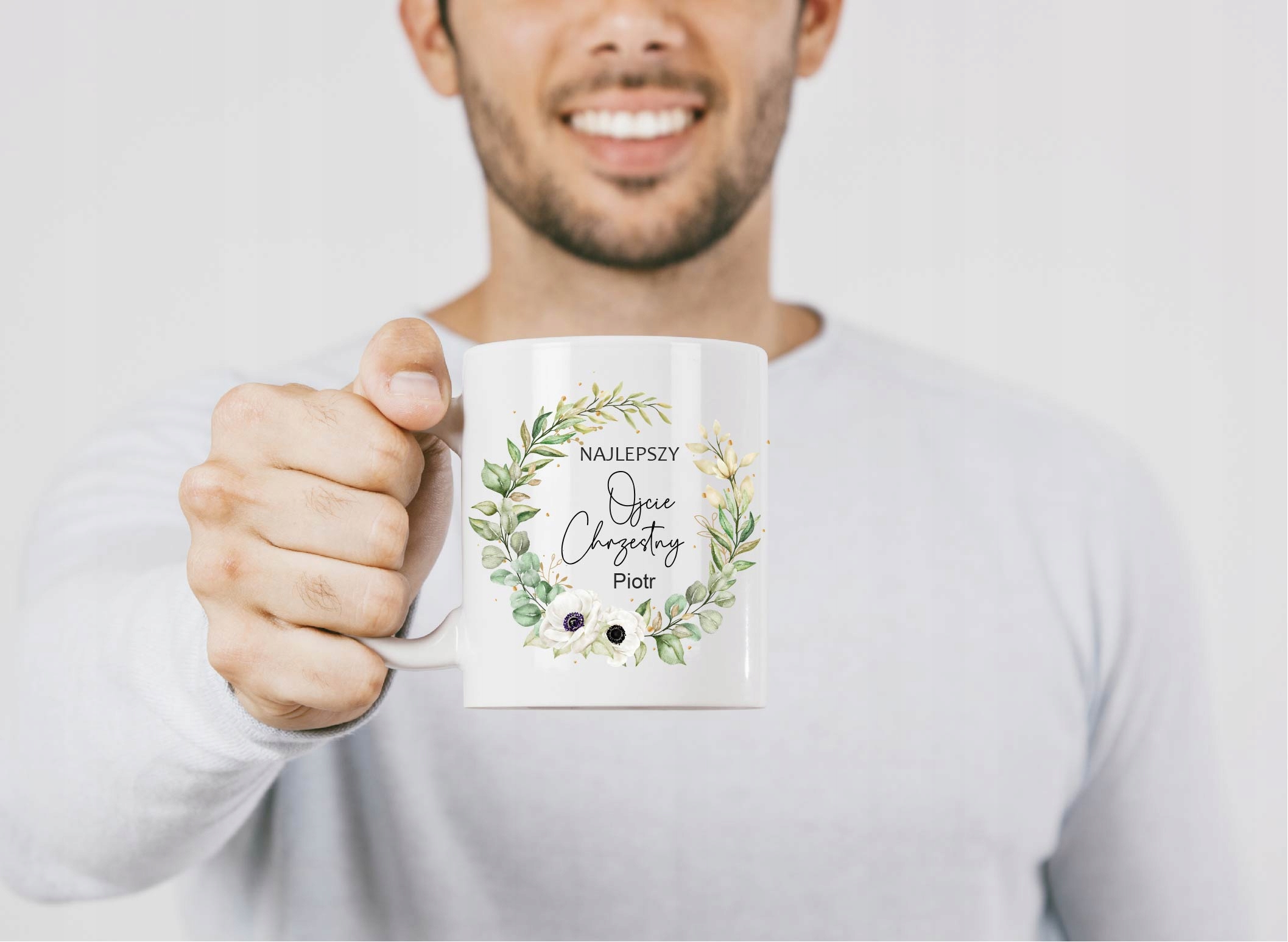 Kubek na podziękowanie dla CHRZESTNYCH KOMUNIA CHRZEST W6 Marka inna