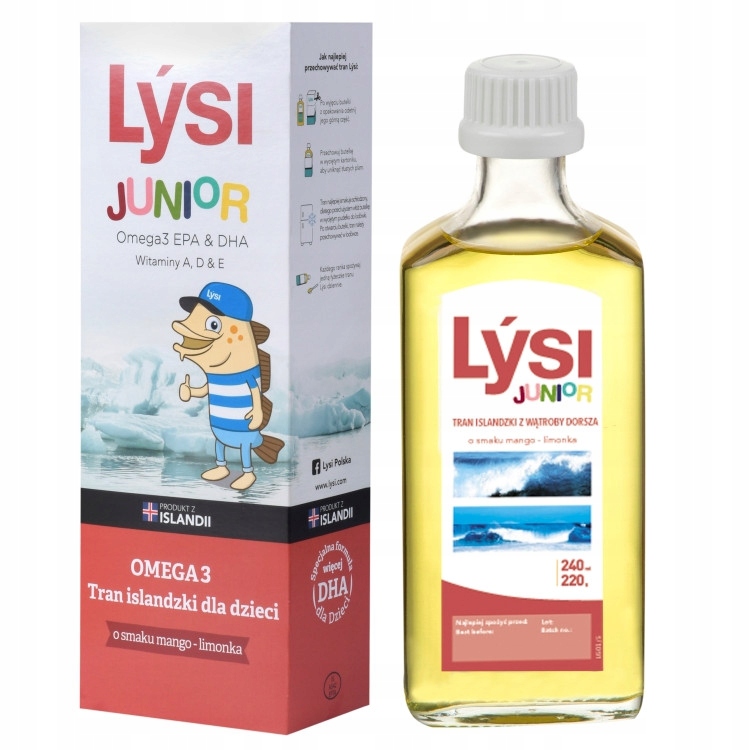 Lysi Tran Islandzki dla dzieci Mango-Limonka