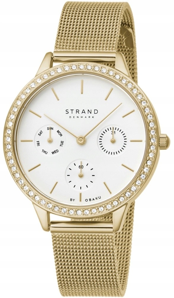 Nové originální dámské hodinky Strand by Obaku S704LMGIMG zlaté, krabička