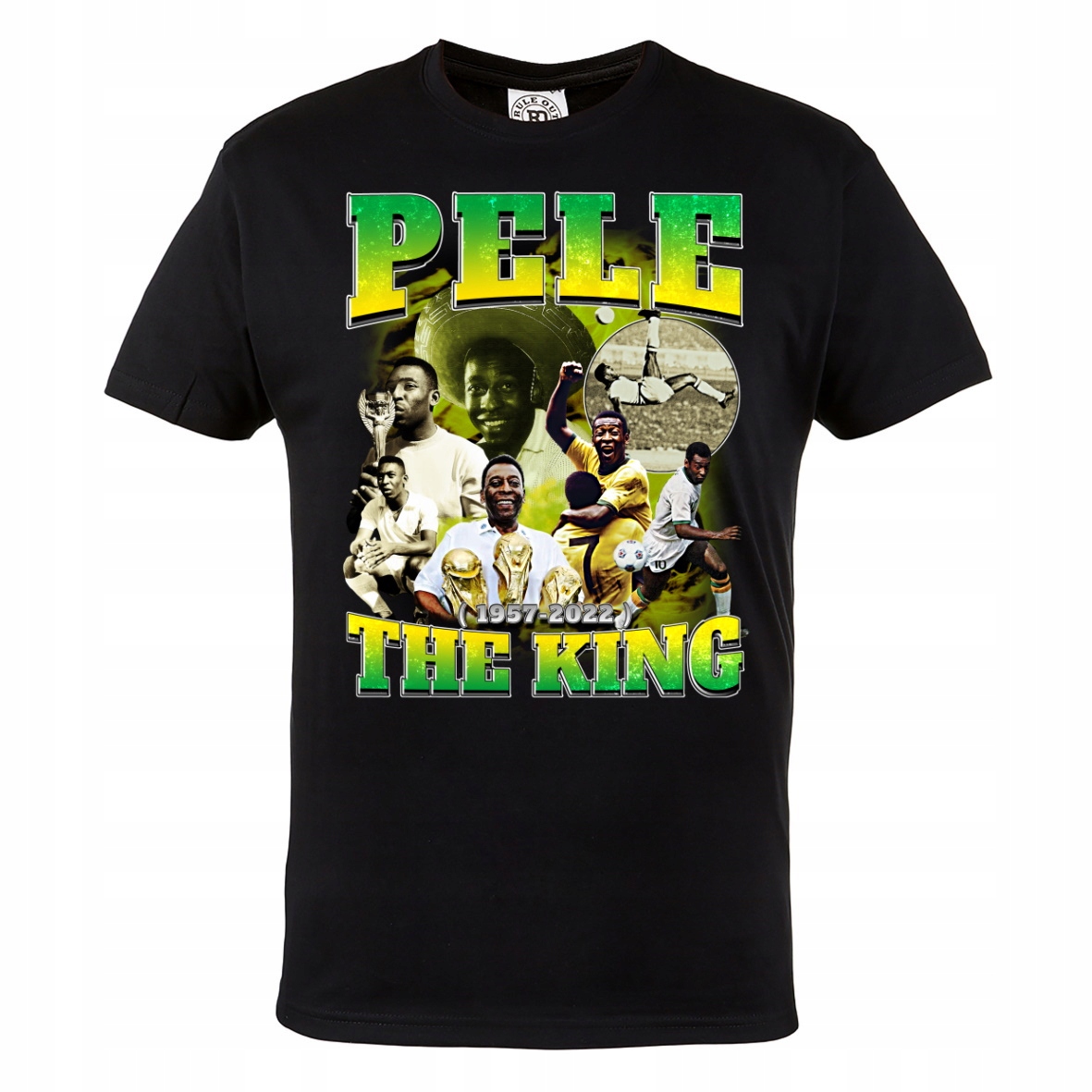 

Męska Koszulka Piłkarska Brazylia Pele The King