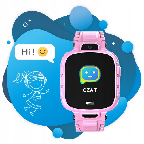 KIDS SMARTWATCH CALMEAN ACTIVE POLSKIE MENU Kolor różowy