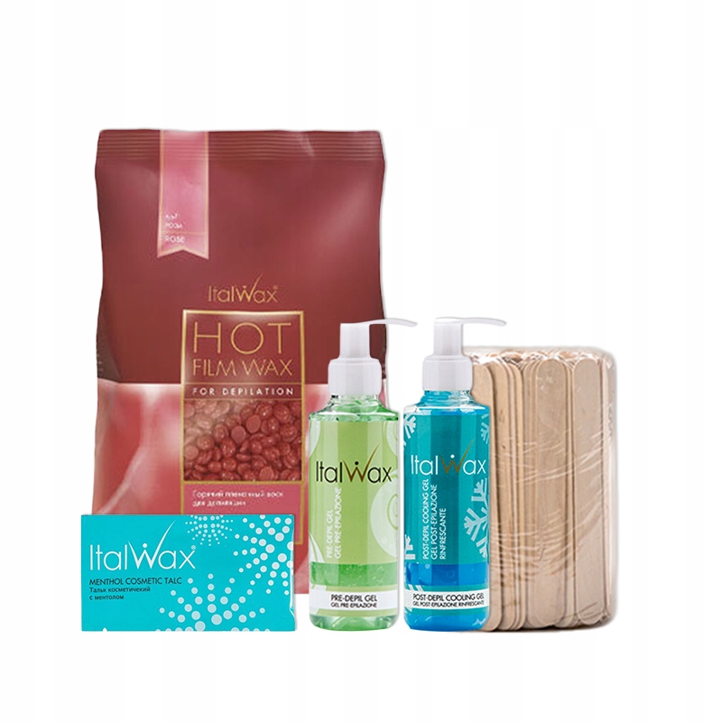 ITALWAX ZESTAW TWARDY WOSK DEPILACJA 2X ŻEL GRATIS