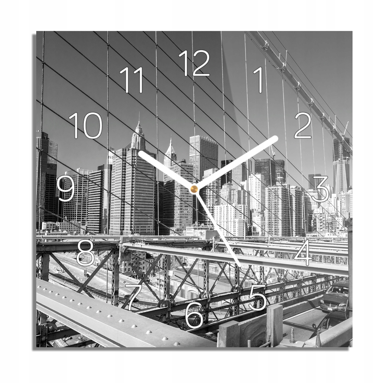 

Most wieżowce zegar szklany do kuchni 30x30 z foto