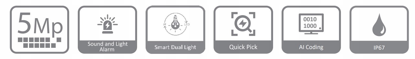 Kam IP Dahua IPC-HDW3549H-AS-PV-0280B-S4 5Mpx TiOC Model 6923172580146