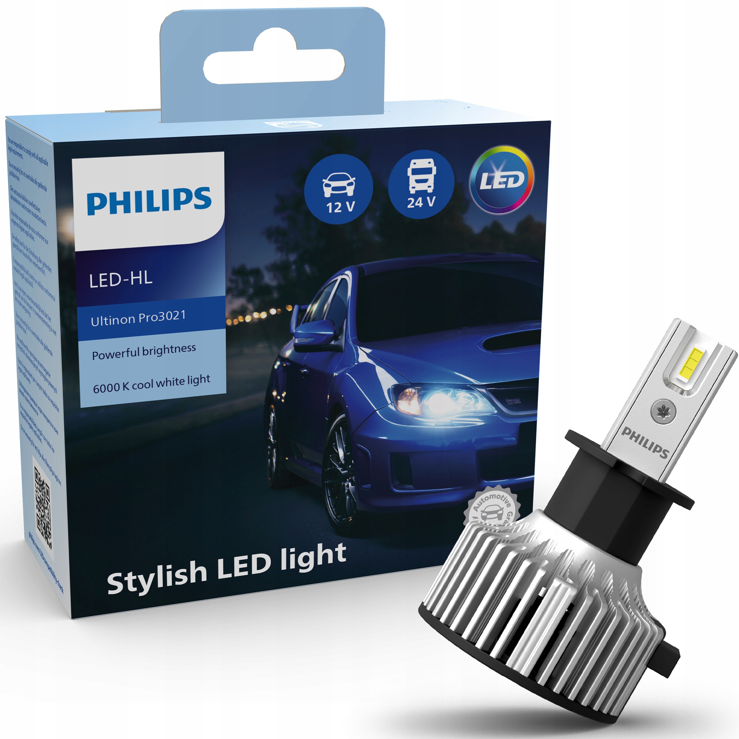 

Philips żarówki Led H3 Ultinon Pro3021 6000K 12/24