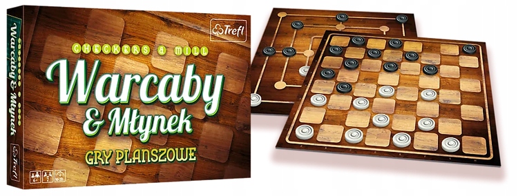 TREFL Zestaw Klasycznych Gier Warcaby Młynek 01681 Producent Trefl