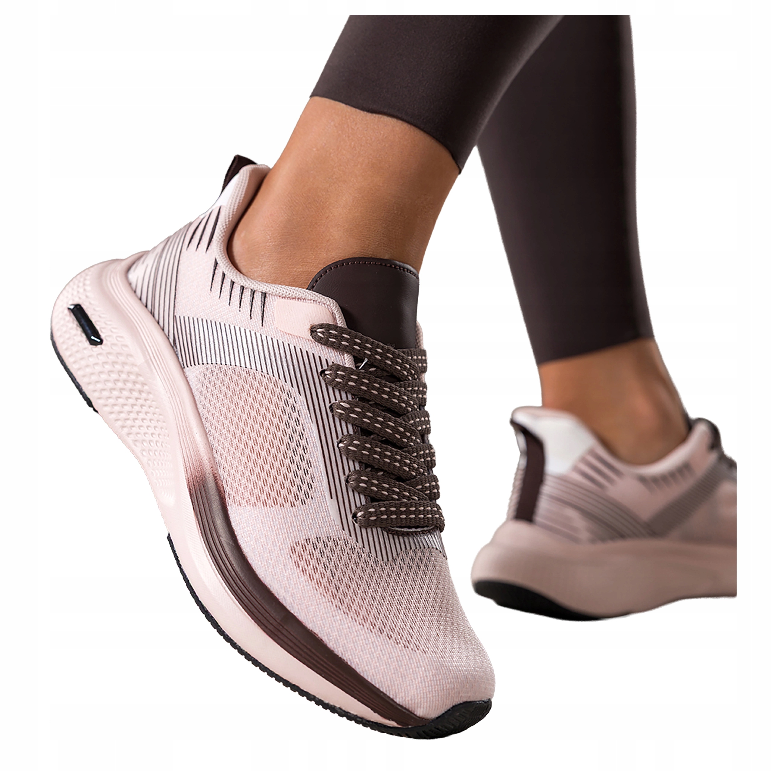 Růžové dámské tenisky na Platformě pro fitness, sportovní šněrování, velikost 38