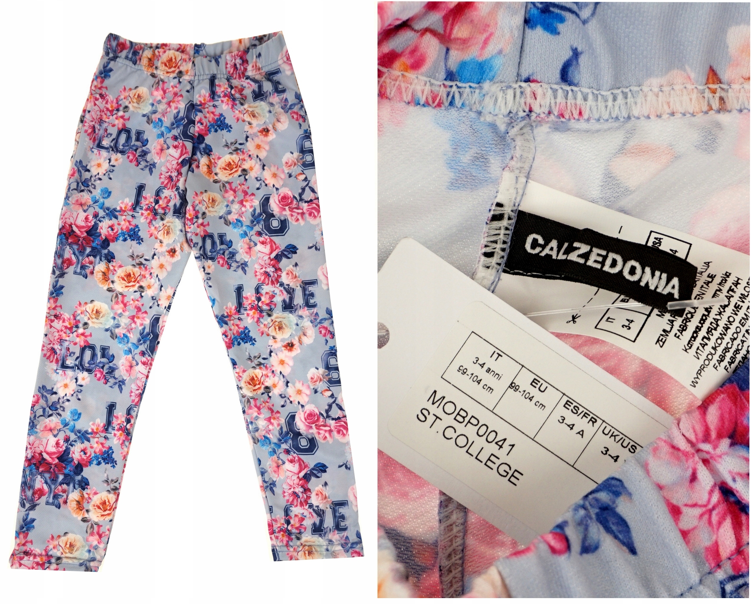 

Calzedonia Legginsy Pastelowe Kwiaty 120-128cm