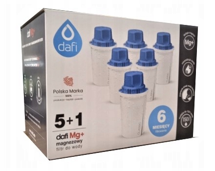 

6 szt Classic Magnezowy Wkład Filtr Dafi Mg+
