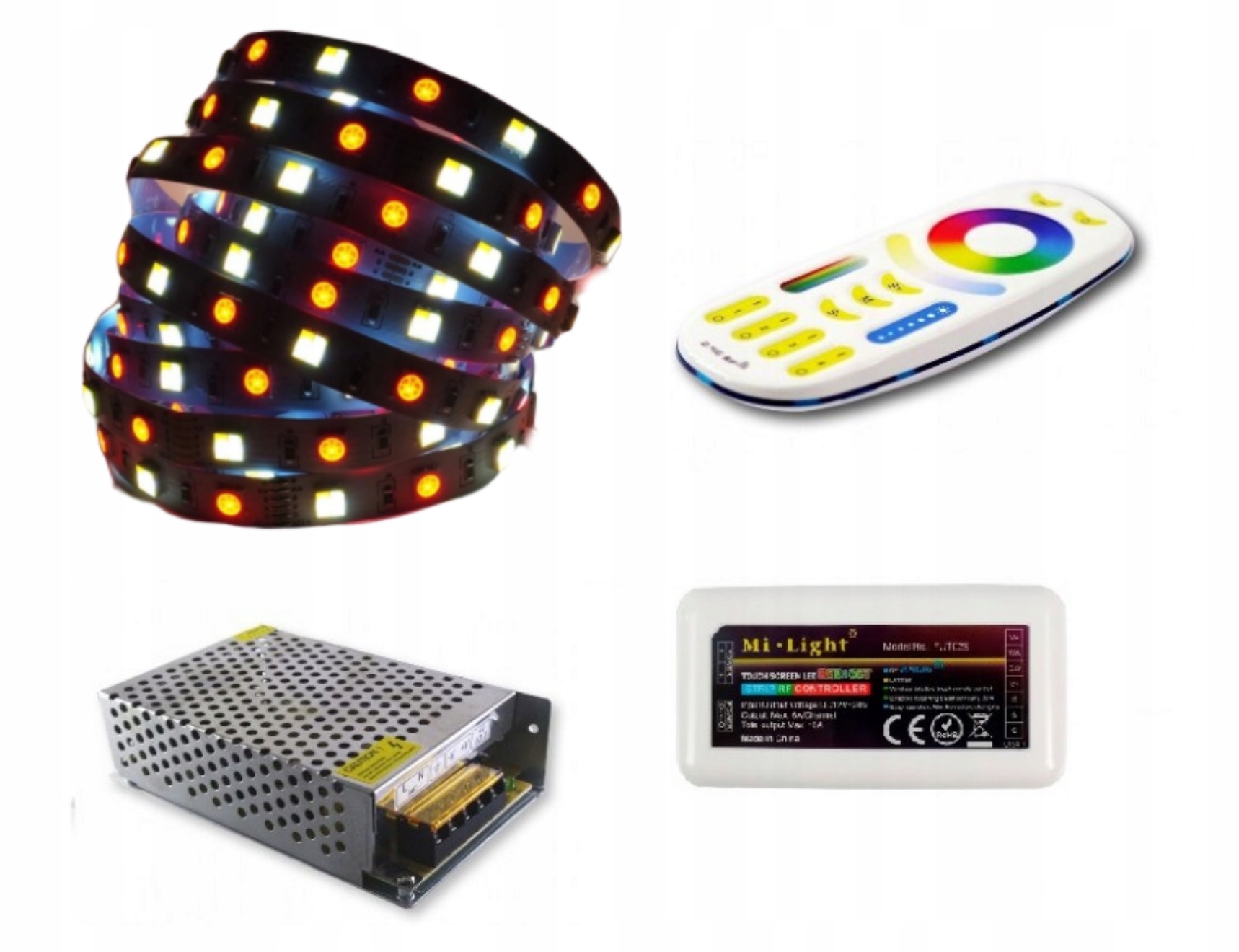 Sada Premium Led pásek Rgb+cct barva bílá teplá studená Mi-light nábytek 5 m