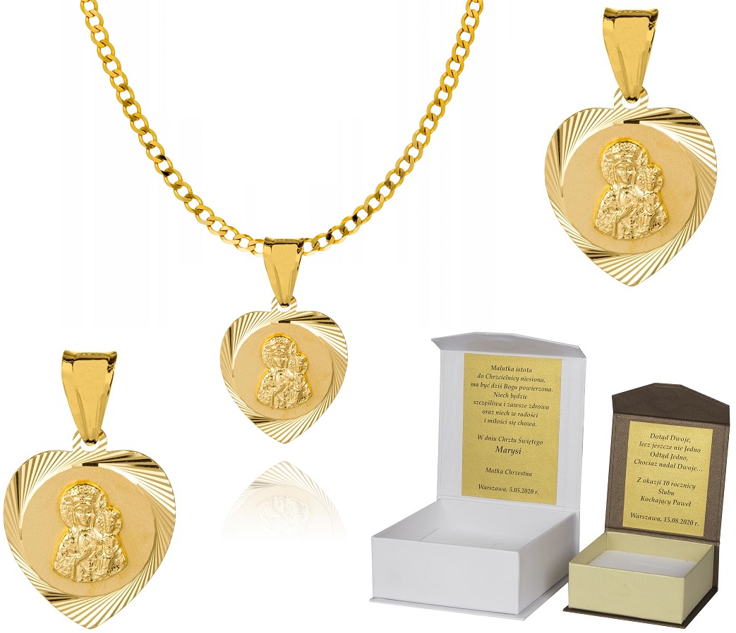 Zlatý řetízek stříbro pozlacený medailon 55 cm Dedikace P4M32
