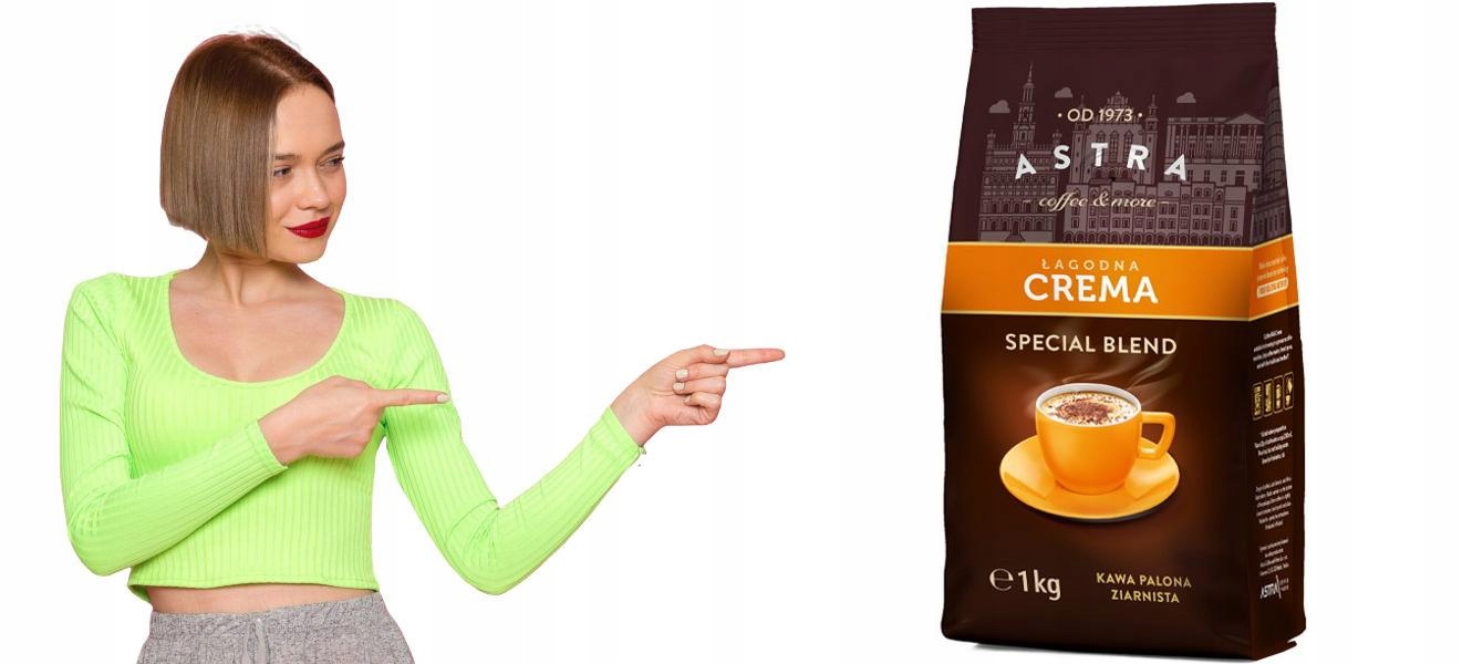 Kawa ziarnista Astra Crema łagodna 1kg