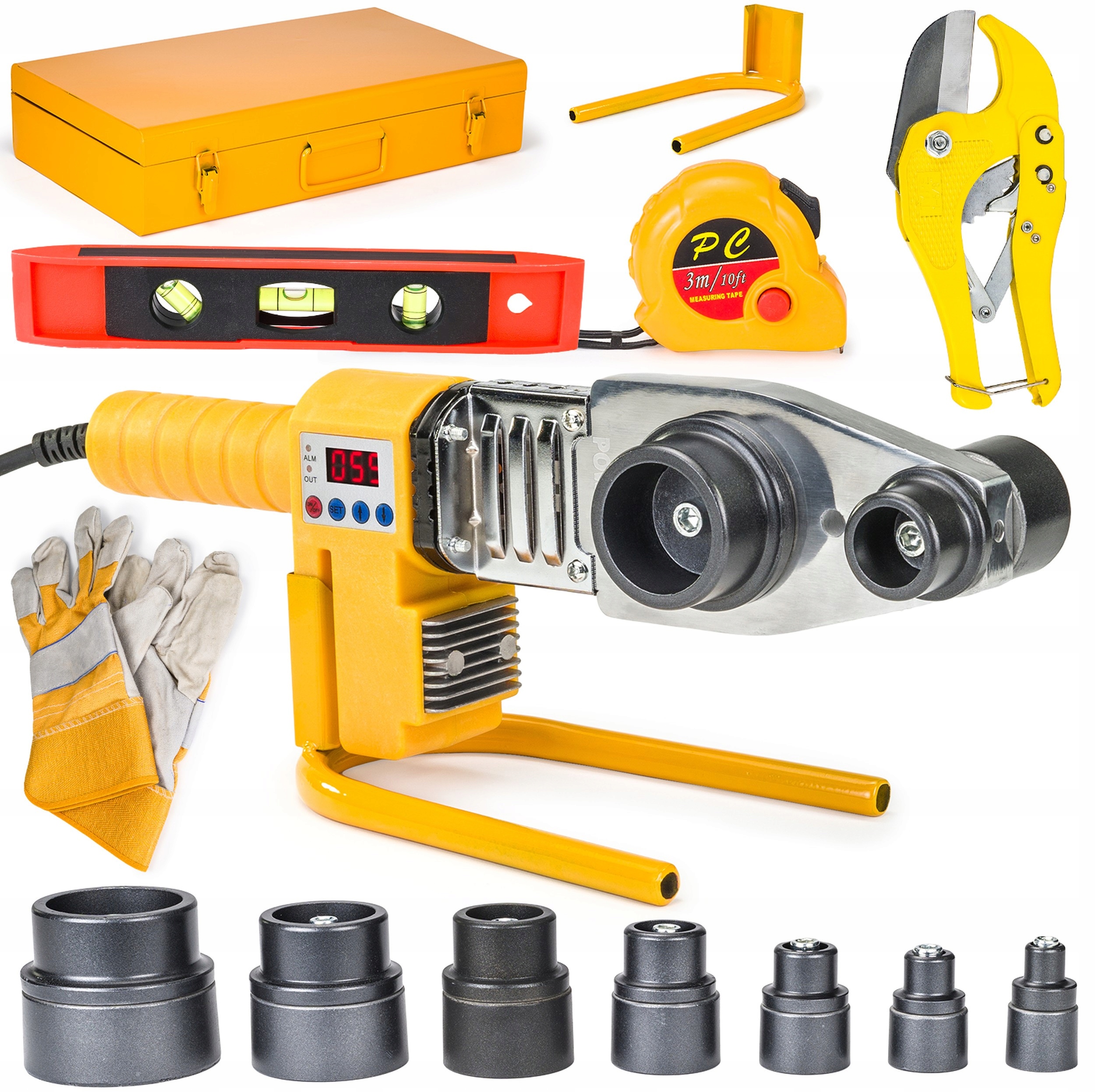 Polyfúzní Svářečka Trubek Pp Pvc LCD 2800W 320C Matrice 16-63 MM Kufr