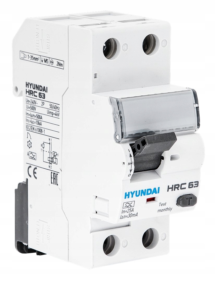 

Wyłącznik różnicowo-prądowy 2P 40A 30mA Ac Hyundai